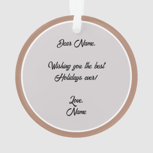 Morkie Dog Acryl Circle Ornament (achterkant)