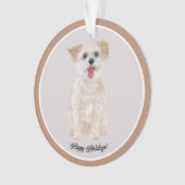 Morkie Dog Acryl Circle Ornament (voorkant)