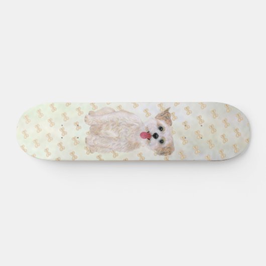 Morkie Dog Big and Small Skateboard (Horizontaal)