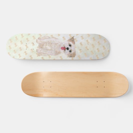 Morkie Dog Big and Small Skateboard (Horizontaal)