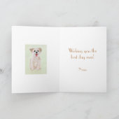 Morkie Dog Birthday Folding Kaart (Binnen)