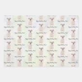 Morkie Dog Birthday Wrapping Paper (Voorkant 3)