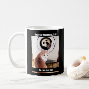 Morkie Dog Cat Meme Funny Humor Cup Mok