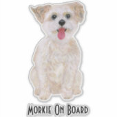 Morkie Dog Custom Cut Sticker (Voorkant)