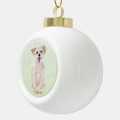Morkie Dog Keramische Bal Ornament (Rechts)
