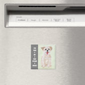 Morkie Dog Magnet met tekst (Insitu (Vaatwasser))
