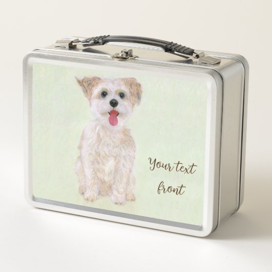 Morkie Dog Metal Lunch Box (Voorkant)
