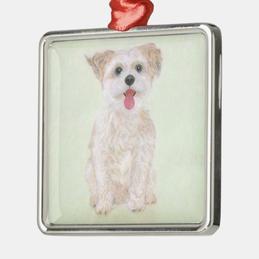 Morkie Dog Ornament (Links)