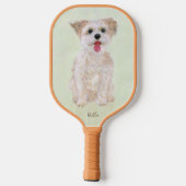 Morkie Dog Pickleball Paddle (Achterkant)