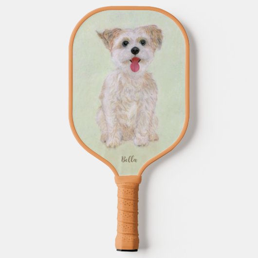 Morkie Dog Pickleball Paddle (Achterkant)