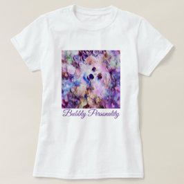 Morkie Dog Puppy Cute Bubbles Paars "T Shirt" T-shirt
