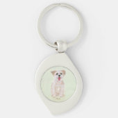 Morkie Dog Swirl Sleutelhanger (Voorkant)