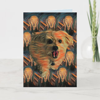 Morkie Dog "The Scream" Grappige 40 Verjaardag Kaa Kaart