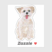 Morkie Dog vinylSticker, op maat gesneden Sticker (Vel)