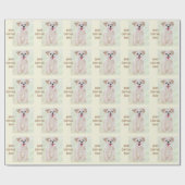 Morkie Dog Wrapping Paper met tekst Cadeaupapier (Vlak)