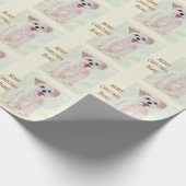 Morkie Dog Wrapping Paper met tekst Cadeaupapier (Hoek)