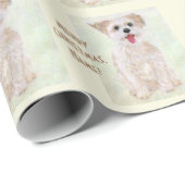 Morkie Dog Wrapping Paper met tekst Cadeaupapier (Rol Hoek)