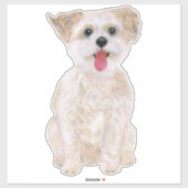 Morkie - Extra grote vinylbesproeiers, op maat ges Sticker (Vel)