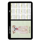 Morkie Flexibele Kalender 2026 Magneet (Verticaal)