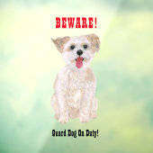 Morkie Grappige Waakhond Raamsticker (Vel 3)