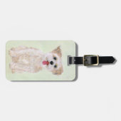 Morkie Hond Bagage Label (Voorkant horizontaal)