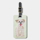 Morkie Hond Bagage Label (Voorkant verticaal)