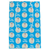 Morkie Hond Blauw Medium Cadeauzakje (Voorkant)