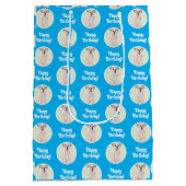 Morkie Hond Blauw Medium Cadeauzakje (Achterkant)