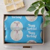 Morkie Hond Blauw Tissuepapier (Geschenk)
