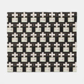 Morkie Hond Fleece Deken Met Tekst (Voorkant (Horizontaal))