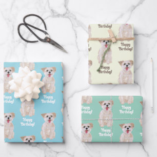 Morkie Hond Inpakpapier Vellen Personaliseerbaar