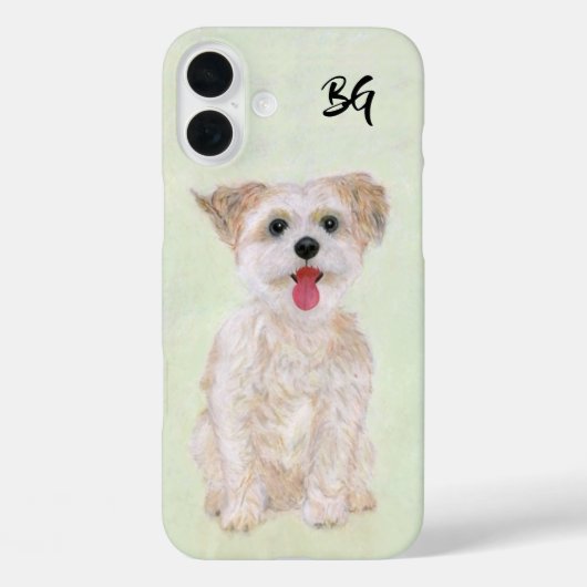 Morkie Hond Naakt Ergens Case-Mate iPhone Case (Achterkant)