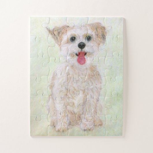 Morkie Hond Overgrote Puzzel (Verticaal)
