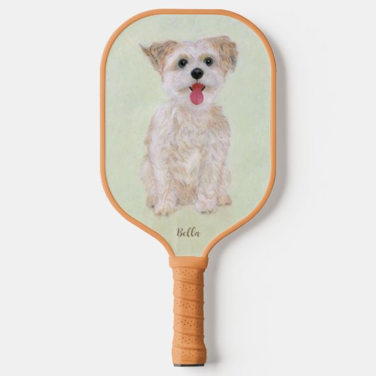 Morkie Hond Pickleball Paddle (Voorkant)