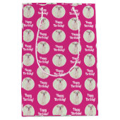 Morkie Hond Roze Medium Cadeauzakje (Voorkant)