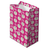 Morkie Hond Roze Medium Cadeauzakje (Achterkant Gekanteld)