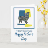 Morkie-hond Silhouette TriColour Vaderdag kaart (Gele Bloem)