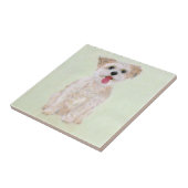 Morkie Hond Tegel Tegeltje (Zijkant)