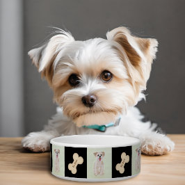 Morkie Hondenbak Met Botje Voerbakje