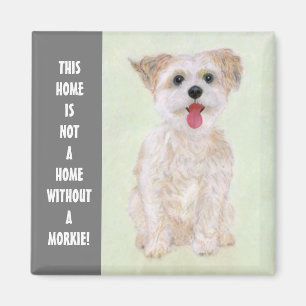 Morkie Hondmagneet Met Tekst Magneet