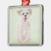Morkie-hondornament Metalen Ornament (Links)