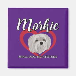 Morkie - Kleine Hond, Grote Attitude - 3 Magneet