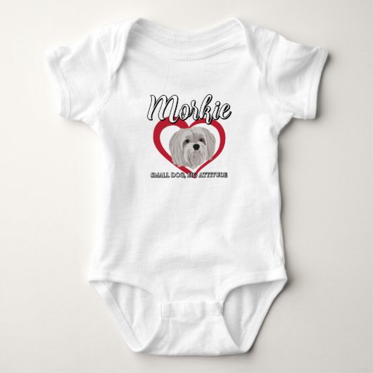Morkie - Kleine Hond, Grote Attitude - 3 Romper (Voorkant)