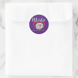 Morkie - Kleine Hond, Grote Attitude - 3 Ronde Sticker