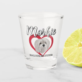 Morkie - Kleine Hond, Grote Attitude - 3 Shot Glas