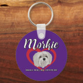 Morkie - Kleine Hond, Grote Attitude - 3 Sleutelhanger (Voorkant)