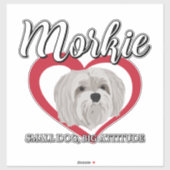 Morkie - Kleine Hond, Grote Attitude - 3 Sticker (Vel)