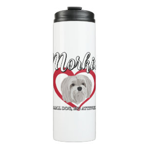 Morkie - Kleine Hond Grote Attitude 3 Thermosbeker