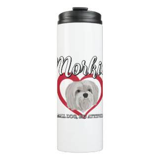 Morkie - Kleine Hond Grote Attitude 3 Thermosbeker