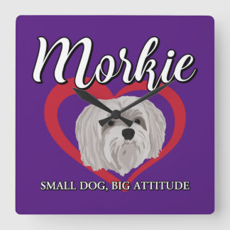 Morkie - Kleine Hond, Grote Attitude - 3 Vierkante Klok